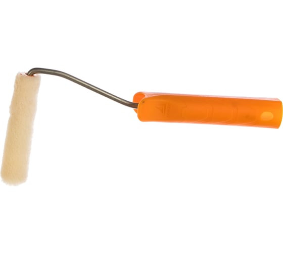 Мини-валик из велюра Stayer 03-0501-11_z01 с ручкой, 15 х 110 мм, ворс 4 мм, бюгель 6 мм