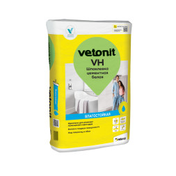 Цементная шпаклевка влагостойская Vetonit VH, белый 20 кг