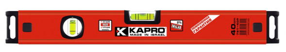 Уровень строительный Kapro Genesis 781-40-4, 400 мм, 2 глазка, фрезерованное основание