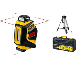 Нивелир лазерный Stayer SL360-2 34962-2 со штативом в кейсе, дальность 20 м, 4 луча, 360 градусов