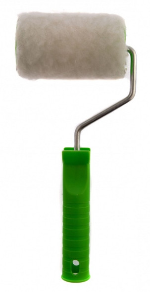 Валик из натурального меха Сибртех 80121 с ручкой, 48х100 мм, ворс 12 мм, бюгель 6 мм