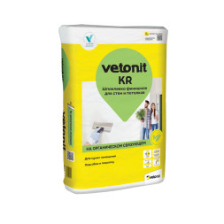 Шпаклевка финишная для стен и потоков Vetonit KR, 20 кг