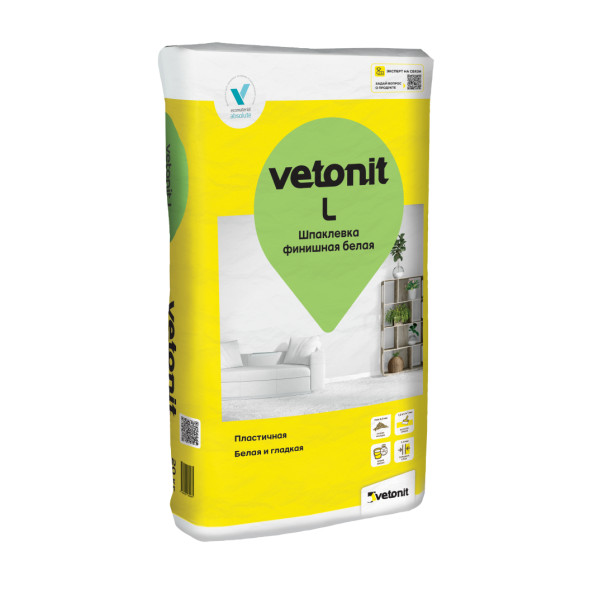 Финишная шпаклевка Vetonit L, 20 кг