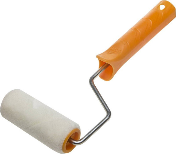 Мини-валик из велюра Stayer 0331-10_z01 с ручкой, 30х100 мм, ворс 4 мм, бюгель 6 мм