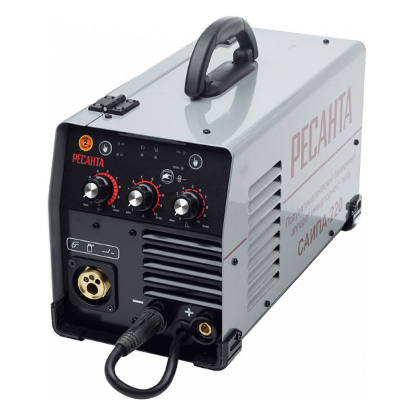 Сварочный аппарат инверторный полуавтоматический Ресанта САИПА 220, 220А, MIG/MAG