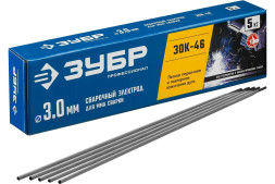 Электроды Зубр ЗОК-46 артикул 40035-3.0, D 3,0 мм, 5,0 кг