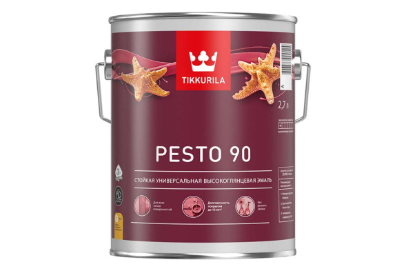 Эмаль универсальная Pesto 90 Tikkurila, M302, высокоглянцевая, база C, 2,7 л