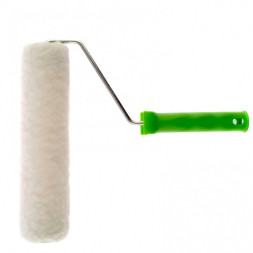 Валик из натурального меха Сибртех 80124 с ручкой, 48х250 мм, ворс 12 мм, бюгель 6 мм
