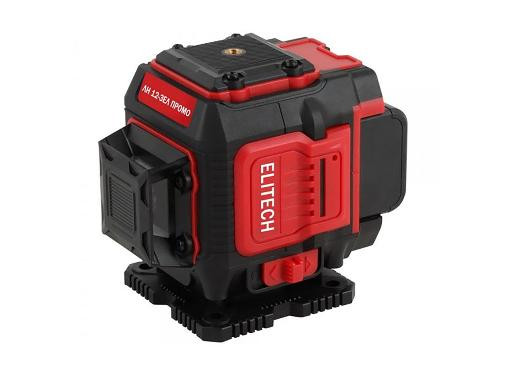 Нивелир лазерный Elitech LH-12 Промо, дальность 25 м, горизонтальный луч 1х360град/вертикальный луч 2х360град., зеленый
