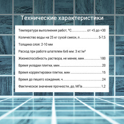 Клей плиточный Unis Белфикс белый, для стеклянной, мозаичной плитки и мрамора, 25 кг