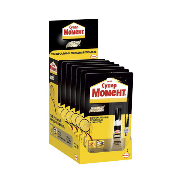 Клей Супер Момент Высокопрочный, 3 гр, в шоу-боксе