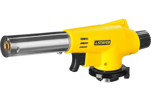 Горелка на баллон с цанговым соединением c пъезоподжигjом Stayer MaxTerm 55584, 1300°С