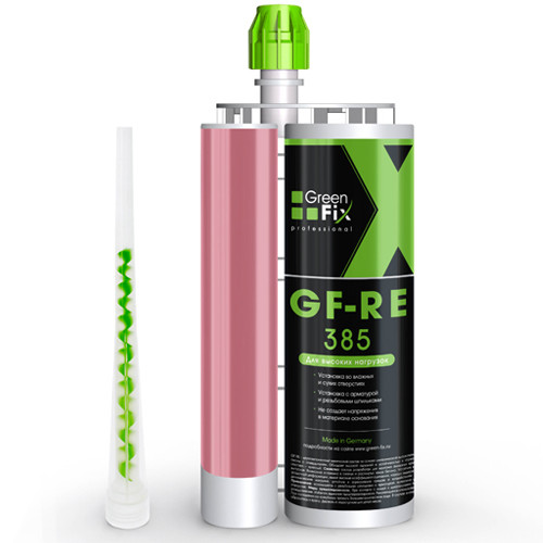 Химический анкер GF-RE Green Fix, 385мл, картридж + смеситель