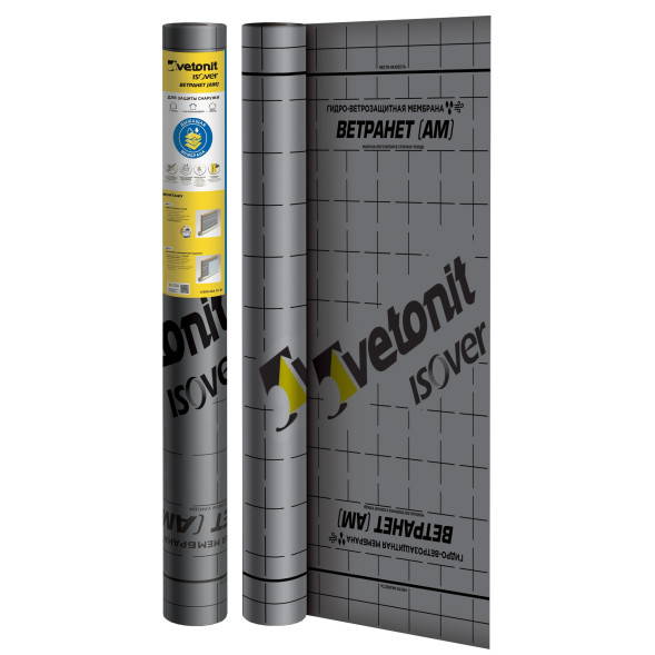 Мембрана Vetonit(Isover) Ветранет (АМ) гидро-втерозащитная, 70 м2