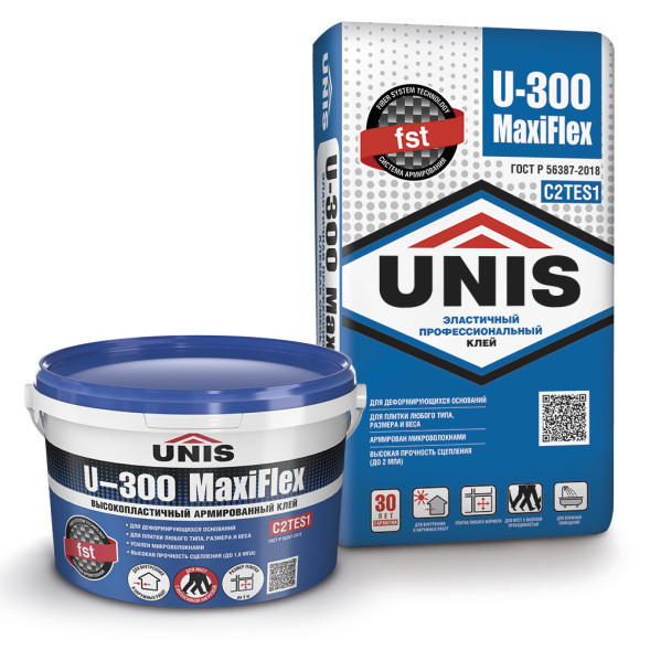 Клей плиточный U-300 MaxiFlex эластичный, для деформирующихся оснований, 5 кг