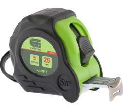 Рулетка Сибртех Графит 32532, 5 м х 25мм, обрезиненный корпус