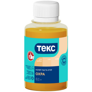 Колер паста Текс, охра, №9, 0,1 л