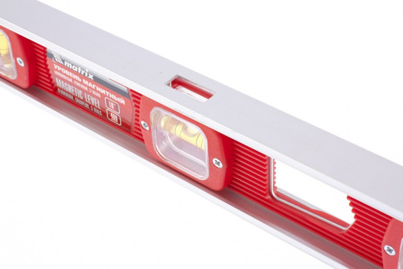 Уровень строительный магнитный Matrix 33701 тип Рельс, 460 мм, 3 глазка