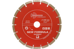 Диск отрезной алмазный сегментный Trio Diamond New Formula Segment S207, 250х2,9х25,4/32 мм, бетон, камень, кирпич, сухой/мокрый рез