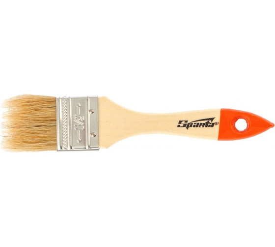 Кисть плоская Sparta Стандарт 824255, 1,5&amp;quot; (38 мм), натуральная щетина, деревянная ручка