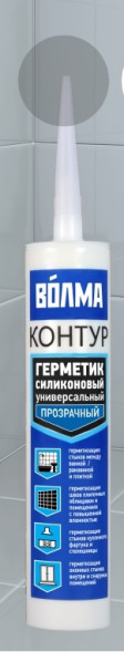 Силиконовый герметик Волма Контур, цвет прозрачный, 290 мл