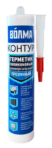 Силиконовый герметик Волма Контур, цвет прозрачный, 290 мл