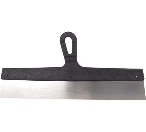 Шпатель фасадный из нержавеющей стали Сибртех 85450 с пластмассовой ручкой, 450 мм