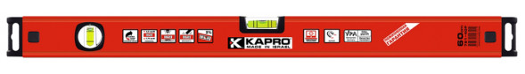 Уровень строительный магнитный Kapro Genesis 781-40-60РМ, 600 мм, 2 глазка, фрезерованный