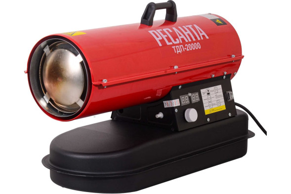 Пушка тепловая дизельная Ресанта ТДП-20000 67/1/9, 20 кВт, поток-900 м/ч, расход-1,58 л/ч