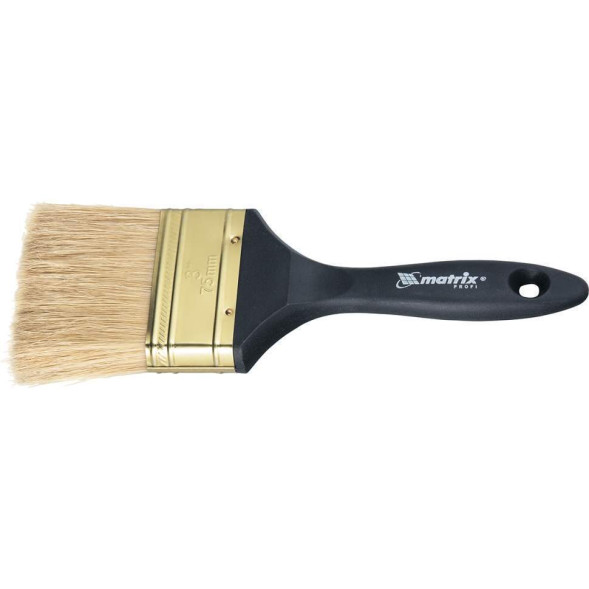 Кисть плоская MTX Профи 83161, 1,5&amp;quot; (38 мм), натуральная щетина, пластиковая ручка