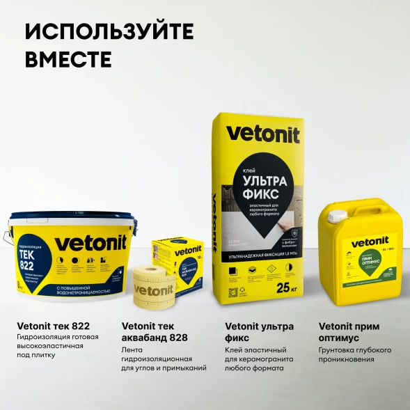 Гидроизоляционная лента Vetonit тек АкваБанд 828