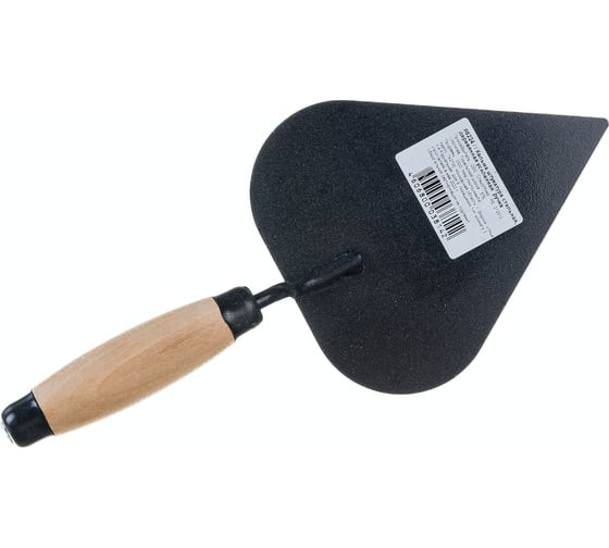 Кельма штукатура  стальная Сибртех 86224 с деревянной усиленной ручкой, &amp;quot;сердце&amp;quot;,185 мм