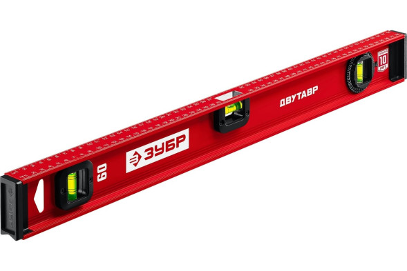 Уровень строительный усиленный Зубр 4-34583-060, 600 мм, 3 глазка, 1 поворотный