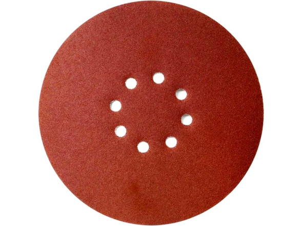 Круг абразивный Elitech 1820.126200 под липучку, D225 мм, P100, с отверстиями, упаковка 5 штук