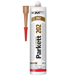 Герметик акриловый для дерева и паркета Kim-Tec Parkett-Laminat 202, цвет темный дуб, 310 мл