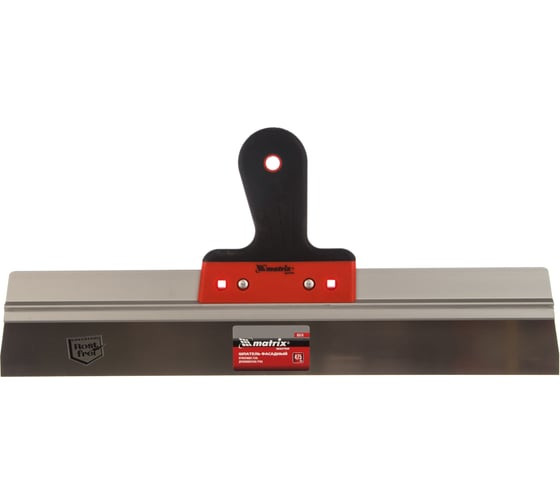 Шпатель фасадный из нержавеющей стали Matrix 85518 с двухкомпонентной ручкой, 475 мм