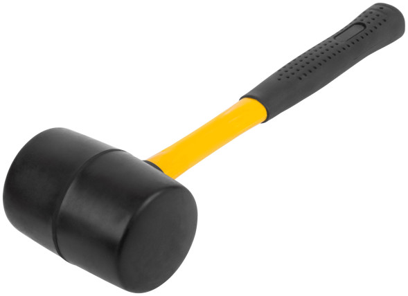 Киянка Fit 45495, 900 гр, черная резина, фибергласовая рукоятка