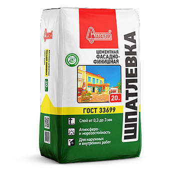 Цементная шпатлевка Старатели Фасадно-Финишная, 20 кг