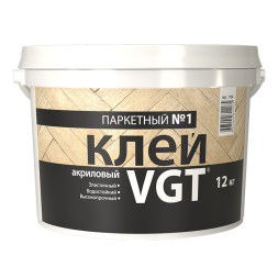 Клей VGT Паркетный №1 для напольных покрытий, акриловый, 12 кг,