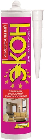 Герметик силиконовый универсальный Экон, цвет бесцветный, 280 мл