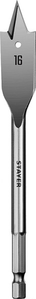 Сверло по дереву перовое Stayer Flat 2950-16_z01, 16х152 мм, шестиграннный хвостовик 1/4&amp;quot;