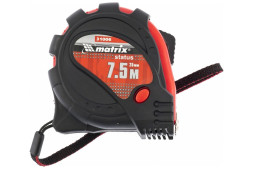 Рулетка Matrix Status magnet 3 fixation 31006, 7,5 м х 25 мм, двухкомпонентный корпус, зацеп с магнитом