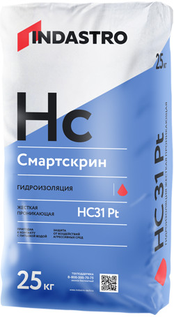 Жесткая гидроизоляция Indastro Смартскрин HC31 Pt, 25 кг