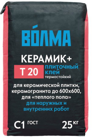 Клей плиточный Волма Керамик+, 25 кг
