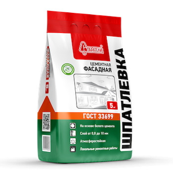 Цементная фасадная шпатлевка Старатели Фасадная, 5 кг