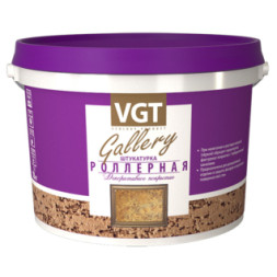 Штукатурка декоративная VGT Gallery Роллерная, с эффектом короед, фракция 1,0-1,5 мм, 18 кг