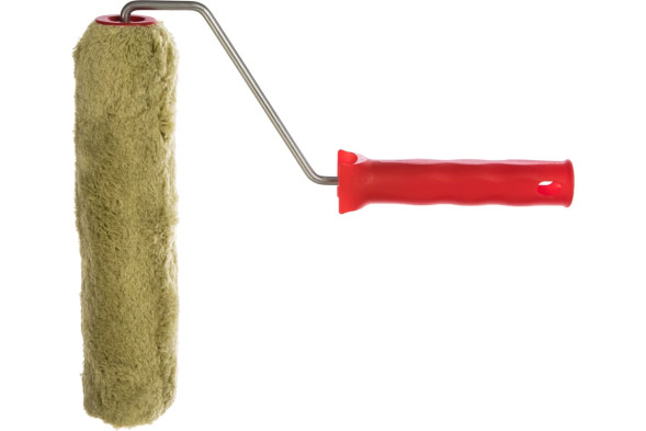 Валик из полиакрила Matrix Фасадный 80887 с ручкой, 36 х 250 мм, ворс 18 мм, бюгель 6 мм, цвет зеленый