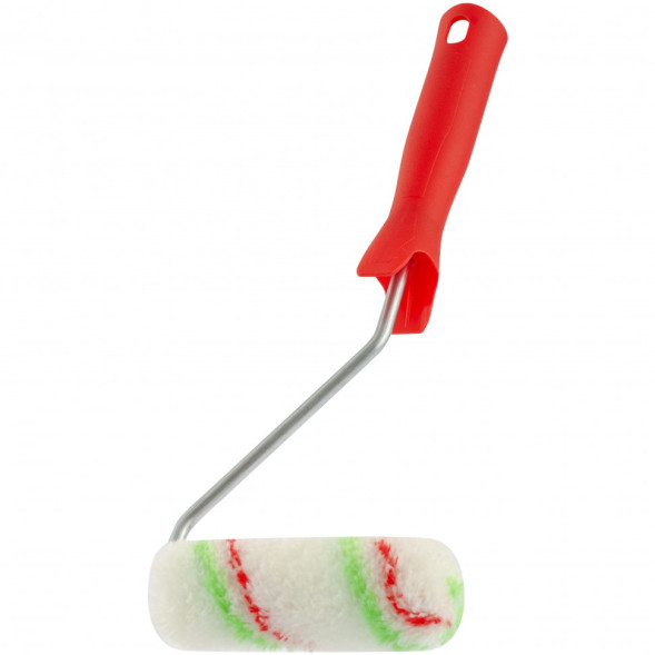 Мини-валик из полиакрила Сибртех Эмали 80584 с ручкой, 16 х 110 мм, ворс 12 мм, бюгель 6 мм