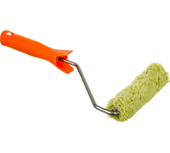Мини-валик из полиакрила Сибртех 80588 с ручкой, 16 х 110 мм, ворс 12 мм, бюгель 6 мм, цвет зеленый