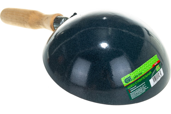 Ковш стальной строительный Сибртех 86225 с деревянной ручкой, 160 мм